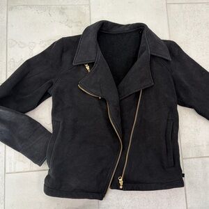 Lululemon black Women's moto jacket sweatshirt small medium